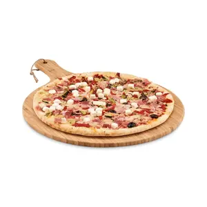 Planche à découper ronde SERVE en bambou, merchandising durable - Product Image 3