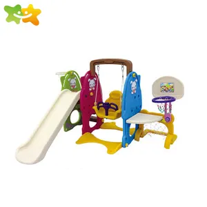 Kleinkind Spielen Bereich Kinder Kunststoff Rutsche Schaukel Set Mit Korb