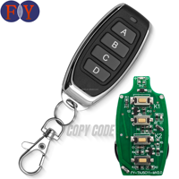 Control remoto de 4 botones de 433MHz con código clonable Venta directa de fábrica para múltiples dispositivos como puertas enrollables Puertas de garaje hechas de metal