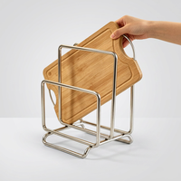 Planche à découper multifonctionnelle en acier inoxydable pour cuisine, type sur pied non pliable, épaissie, style minimaliste