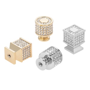 MLP50 <strong>KNOB</strong> Furniture Kitchen Bathroom Hardware Square or Round Glass Crystal Luxury Handle <strong>Knob</strong> - Product Image 5