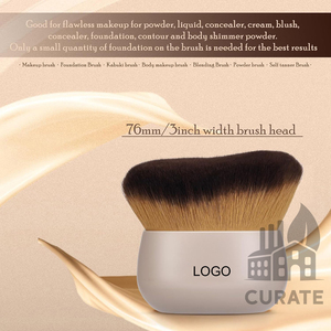 Brocha <span class=keywords><strong>de</strong></span> Maquillaje Kabuki <span class=keywords><strong>de</strong></span> Cabeza Ancha con Logotipo Personalizado, Brocha Extra Grande para <span class=keywords><strong>Autobronceador</strong></span>, para <span class=keywords><strong>Piernas</strong></span>, Rostro y Espalda, Uso en Seco y Húmedo - Product Image 5