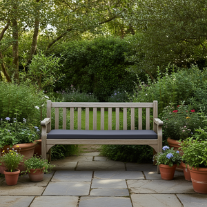 Coussin de banc de jardin en tissu Oxford anthracite, 100% polyester, résistant à l'eau, rectangulaire - Product Image 2