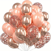 Ensemble de ballons de fête personnalisés en gros 12 pouces 30pcs ballons à paillettes en métal à longue bande pour la décoration de fête