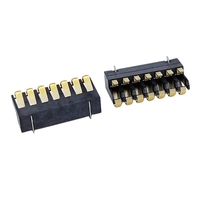 Support de batterie à ressort, pas de 2,0 mm, avec plaquettes à souder, borne métallique fixe mâle SMD pour montage en surface, base de charge à refusion