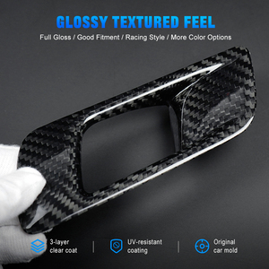 Couvre-poignée de porte intérieure en fibre de carbone Shasha pour Ford <span class=keywords><strong>Mustang</strong></span> 2015-2023, accessoire de décoration intérieure de voiture - Product Image 3