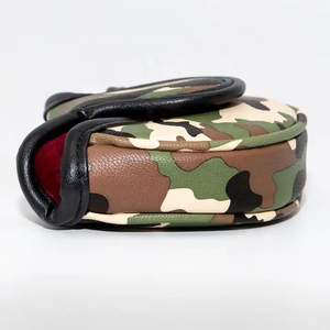 Housse de <span class=keywords><strong>putter</strong></span> demi-mallette en cuir PU camouflage vert pour club de golf, personnalisée OEM, avec fermeture magnétique, pour tête de club de golf, motif camouflage - Product Image 4