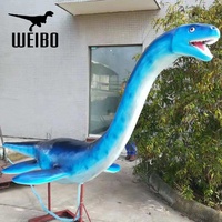 Modèle de plesiosaur marin animatronique grandeur nature avec membres mobiles, jet d'eau et son de rugissement pour exposition en parc à thème ou aquarium