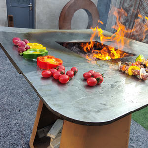 Parrilla Al Aire Libre De Calidad De Acero Corten De Madera Y Carbón <span class=keywords><strong>Barbacoa</strong></span> Parrillas Para <span class=keywords><strong>Barbacoa</strong></span> Asador De Big <span class=keywords><strong>Carbon</strong></span> BBQ Plancha Grill - Product Image 1