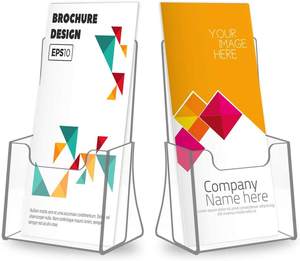 Rõ ràng Acrylic Máy tính để bàn Brochure đứng A4 A5 A6 L/t hình dạng Acrylic Brochure chủ danh mục hiển thị đứng bán buôn - Product Image 4