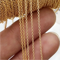 14K emas diisi 1.12mm bulat bentuk O rantai klasik kalung gelang rantai untuk DIY buatan tangan permanen membuat Perhiasan Aksesoris