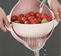 Zeef voor de keuken, zeefjes en vergieten, pastazeef, fruitreiniger, groentewasbak, esthetische keukenaccessoires - Blauw