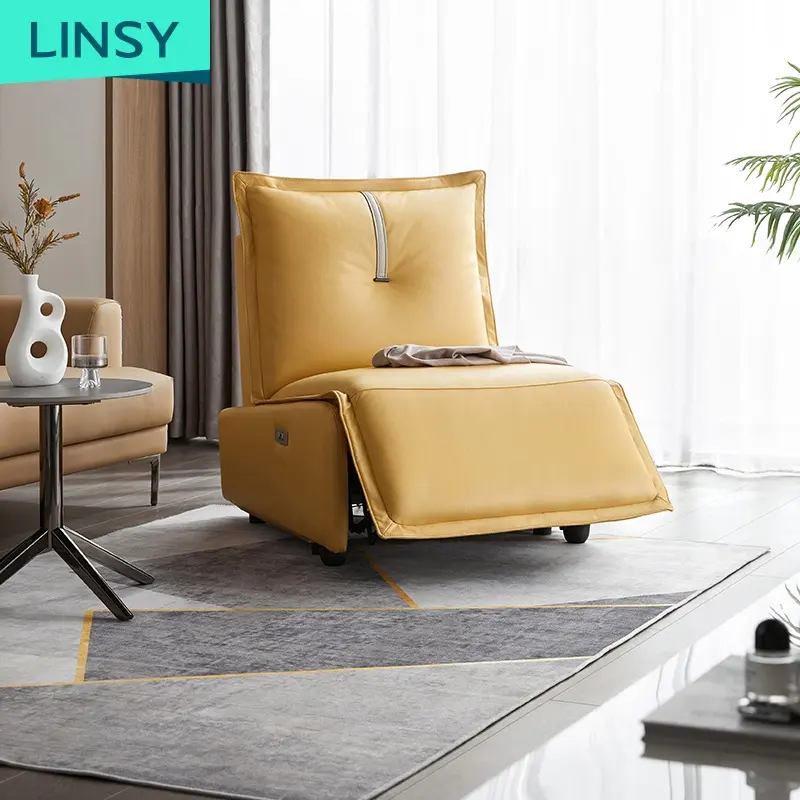 Linsy الفاخرة الحديثة صالة مقعد واحد أريكة سرير مستلق أثاث قابلة للطي كرسي أريكة لغرفة المعيشة كرسي G004