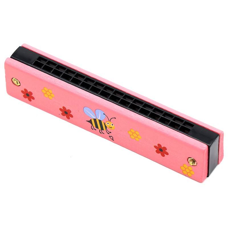 Wooden harmonica [pink bee]