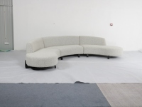 Juego de Sofás Curvos Modernos, Muebles de Tela, Sofá Modular Seccional Semicircular para Sala de Estar