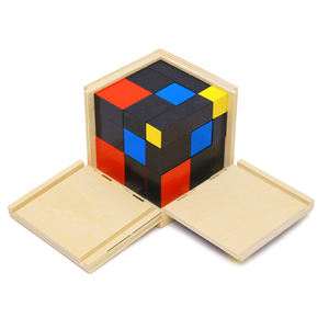 Material Didáctico Montessori para <span class=keywords><strong>Primaria</strong></span>, Equipo de Geometría, Cubo Trinomial Aritmético, Cubo Binomial, Juguetes Montessori - Product Image 1