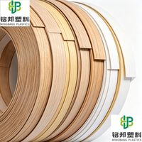 Bande de chant PVC écologique en gros d'usine, largeur personnalisée, texture bois pour accessoires de meubles de garde-robe