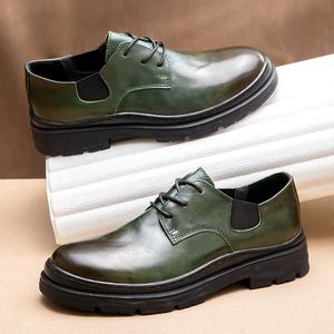 2025 nouvelle mode hommes chaussures en cuir affaires formelles et décontractées hauteur augmentant avec des semelles épaisses et bout fermé - Product Image 6