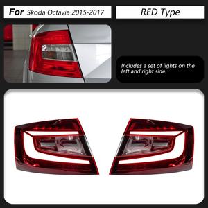 Nuovo Gruppo Luci Posteriori a LED 12V per Skoda <span class=keywords><strong>Octavia</strong></span> Rossa 2016-2019, Stile RS Modificato, <span class=keywords><strong>Plug</strong></span> and Play - Product Image 3