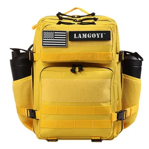 25L迷你黄色防水45l健身房健身战术背包户外徒步旅行健身房行李袋背包