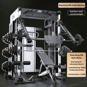 Equipo de Gimnasio Multifuncional de Acero, Máquina Smith, Cable Cruzado, Soporte para Sentadillas, Componentes ABS, Marca SK, Negro, Portátil - Product Image 3