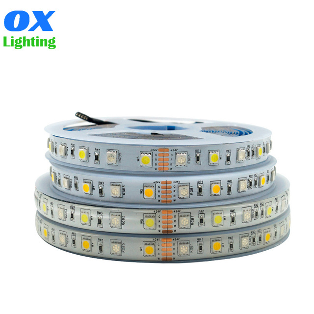 Rgbw Led Strip 5050 Led Tape Rgbw 3000K 4000K 6000K 24v 12v Color Changing Ip20 60led/M Smart Flexible Rgbww LED Strip Lights