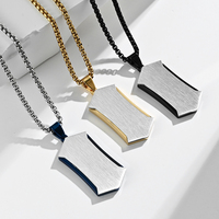 Alin Summer Explosion Tide Collier en acier inoxydable personnalisé pour hommes Street Hip Hop Punk Geometric Pendant Religious Influences