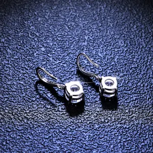 2022 Moissanite 925 Sterling Silver Stud Earrings Stud Woman Fine Jewelry Earrings