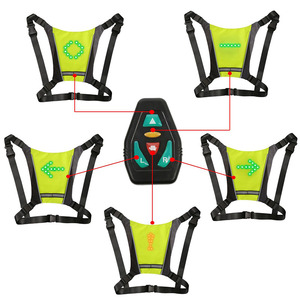 Sac à dos réfléchissant lumineux à LED Gilet de sécurité à clignotant à LED avec <span class=keywords><strong>indicateur</strong></span> de <span class=keywords><strong>direction</strong></span> pour la course à pied à vélo - Product Image 6