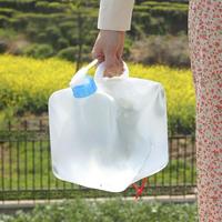 Bouteille d'eau pliable en silicone 5L 10L 15L 20L, anti-fuite, sans BPA, compatible micro-ondes, pour la survie en plein air