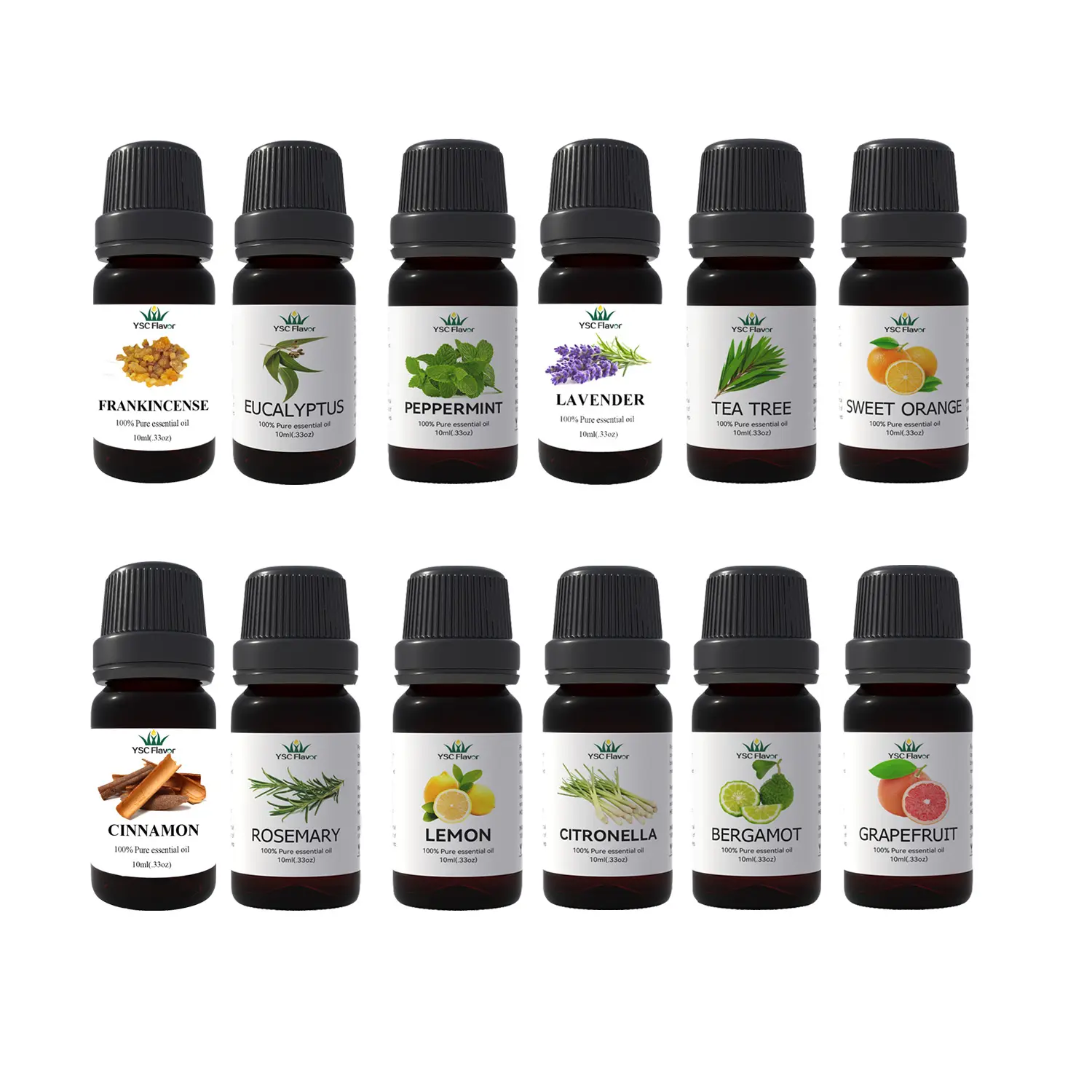 Customized Label Therapeutic Grade Diffuser Aromatherapy Plant Natural Essential Oil Gift Set Supplier
