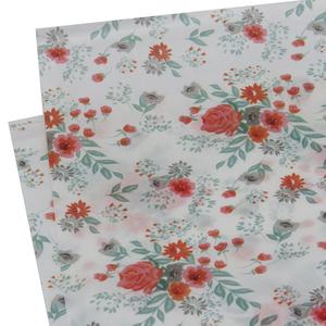 Papel de Regalo Blanco Recubierto de 30 g/m², Impresión CMYK, para Envolver Flores - Product Image 1