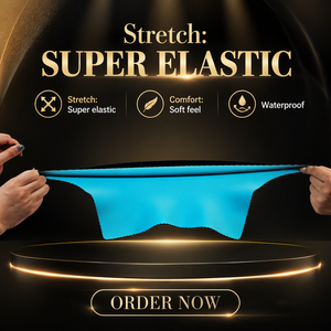 Tissu en polyester et nylon super extensible imperméable avec revêtement en caoutchouc néoprène, couleur personnalisée, conforme aux exigences de test PFAS/Prop 65 - Product Image 1