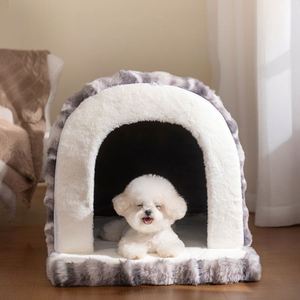 Lit pour animaux de compagnie de luxe haut de gamme, écologique, durable, doux, en peluche de lapin, rembourrage en polyester, tissu moulé, moderne et tendance - Product Image 3