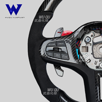Volant en fibre de carbone adapté aux BMW G01 X5 G05 G20 G22 G30 M2 G87 M3 G80 M4 G82 G42 M5 F10 F20 F30 F90 F80 F82