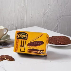 Galletas Digestivas de Trigo Integral con Chocolate, <span class=keywords><strong>Finas</strong></span> y Crujientes, Importadas de Corea, Caja de 84g, Snacks Asiáticos - Product Image 4