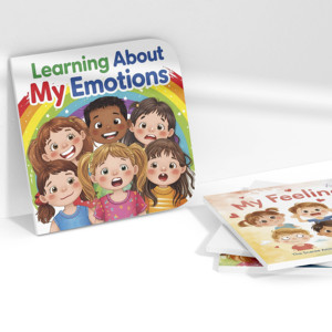 Percetakan kustom karton pendidikan penutup keras anak-anak belajar emosi papan buku Digital cetak pabrik grosir - Product Image 1