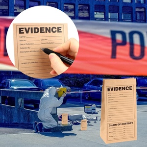 Bolsas de Evidencia de Papel Kraft para Guardar Recibos, Suministros para Fiestas Temáticas, Trabajo de Detectives y Evidencia - Product Image 3
