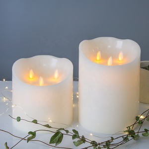 Mèche mobile D15 blanc paraffine cire télécommande Simulation minuterie <span class=keywords><strong>2</strong></span> 4 6 8 heures de mariage à piles flamme led bougie - Product Image 3