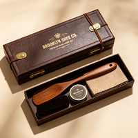 Kit Cadeau Personnalisable : Chausse-pied Rectangulaire en Carton Gris avec Long Manche, Boîte Cadeau de Luxe pour Chaussettes, Cadeau pour Père, Collègue