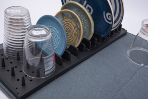 แผ่นรองจานไมโครไฟเบอร์พร้อมชั้นวาง ที่คว่ำจานทันสมัยพร้อมแผ่นรองไมโครไฟเบอร์ - Product Image 5