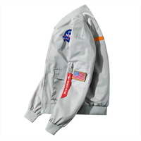 Nouvelle veste bomber NASA pour homme, coupe ample, fermeture éclair, coupe-vent, écologique, grande taille, fabriquée en usine pour l'hiver