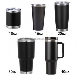 แก้วกาแฟแบบมีหูจับ ขนาด 20 ออนซ์ สไตล์อเมริกันหรูหรา เรียบง่าย พร้อมโลโก้สั่งทำพิเศษ เคลือบสีฝุ่น ป้องกันการรั่วซึม เก็บอุณหภูมิได้ดี ผลิตจากสแตนเลสและเซรามิก - Product Image 3