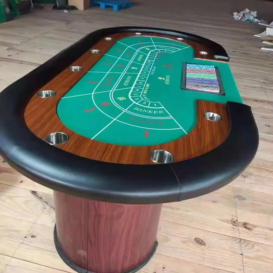 Mesa de póquer Mesas de juego de apuestas personalizadas de lujo Blackjack Texas Hold'Em