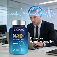 Capsules liposomales de NAD et de resvératrol en marque privée OEM, antioxydant, booster d'énergie, améliore les niveaux de NAD+, complément alimentaire à base de plantes pour adultes
