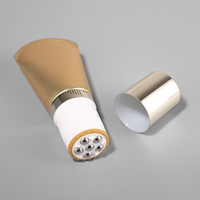 Tube cosmétique en aluminium de 100 ml avec bille de massage en métal doré, conçu sur mesure pour crème amincissante
