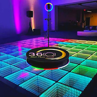 Piste de danse supérieure populaire à la mode 2025 avec piste de danse à fleurs claires à lumière LED