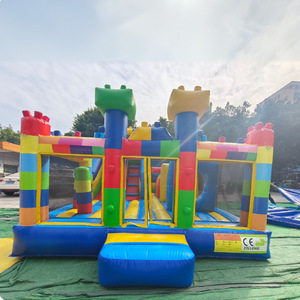 DFRL - Castillo Inflable con Tobogán y Bloques de Construcción, de PVC de 0.55mm, Capacidad >500KG, Garantía de 3 Años, Incluye Soplador - Product Image 5
