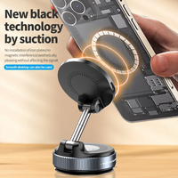 Chargeur magnétique sans fil Support de téléphone à batterie rotative réglable Ventouse à vide à 360 degrés Support de téléphone de voiture