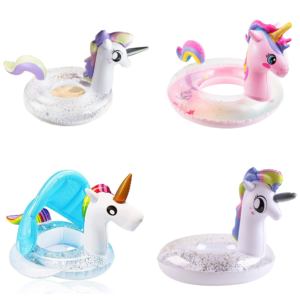 Bouée gonflable licorne personnalisée ODM en PVC pailleté pour enfants et adultes, idéale pour la plage et les sports nautiques - Product Image 3